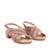 Nude Embossed Faux Leather Sandals