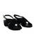 Black Embossed Faux Leather Sandals