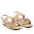 Cream Colored Croc Wedge Sandals