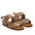 Brown Faux Leather Braided Sandals