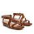 Brown Faux Leather Gladiator Sandals