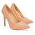 Heeled shoes in nude faux leather