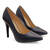 Heeled shoes in navy faux leather