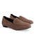 Moccasins in light brown faux suede