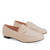 Penny loafer in ivory colored faux leather