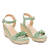 Mint faux suede espadrilles with jute wedge