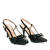 Slingback Pumps aus Lederimitat in Schwarz