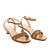 Brown faux leather sandals