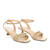 Gold faux leather sandals