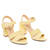 Sandale en simili cuir Jaune