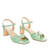 Mint embossed faux leather sandals