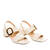 Off-white faux leather sandals