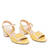 Sandale en simili cuir Jaune