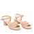 Nude faux leather sandals