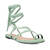 Mint faux suede flat sandals