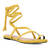 Mustard faux suede flat sandals