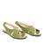 Olive faux leather flat sandals