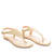 Gold faux leather flat sandals