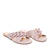 Sandale plate en simili cuir Mauve