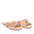 Nude faux leather flat sandals