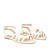 White embossed faux leather sandals