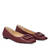 Flat ballerinas in burgundy faux leather