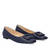 Flat ballerinas in navy faux leather