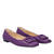 Flat ballerinas in purple faux leather