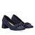 Heeled shoes in navy faux leather