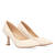 Heeled shoes in off white faux leather