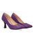 Heeled shoes in purple faux leather