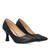 Heeled shoes in black faux leather