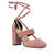 Heeled shoes in pink faux suede