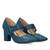 Classic pumps in blue faux leather