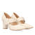 Classic pumps in off white faux leather