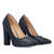 Dark blue faux leather Stilettos