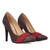 Fine tip stilettos in burgundy faux leather