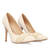 Escarpins pointe fine en simili cuir beige