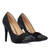 Escarpins pointe fine en simili cuir noir