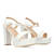 High Heeled Croc Soft White sandal