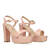 High Heeled Croc Soft Nude sandal