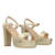 High Heeled Croc Soft Golden sandal