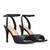 Black soft color high-heeled sandals