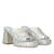 Pantolette in Soft Silber mit quadratischem Absatz