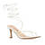 White soft sandal with Kitten heel