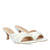 Mules en simili cuir blanc avec talon kitten