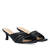 Black soft mules with Kitten heel