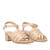 Squared heel sandal in nude soft material