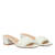 Squared heel mule in soft white material