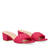 Squared heel mule in soft fuxia material